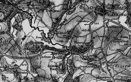 Old map of Frogwell in 1896