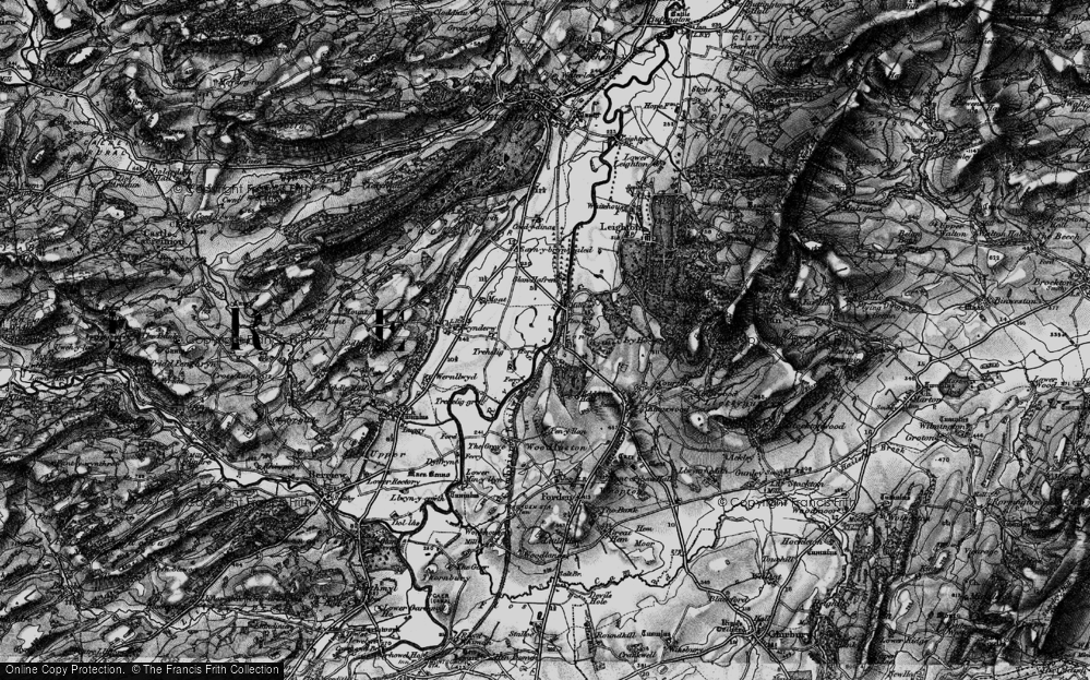 Old Map of Fron, 1899 in 1899