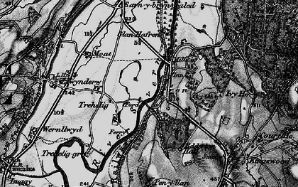 Old map of Fron in 1899