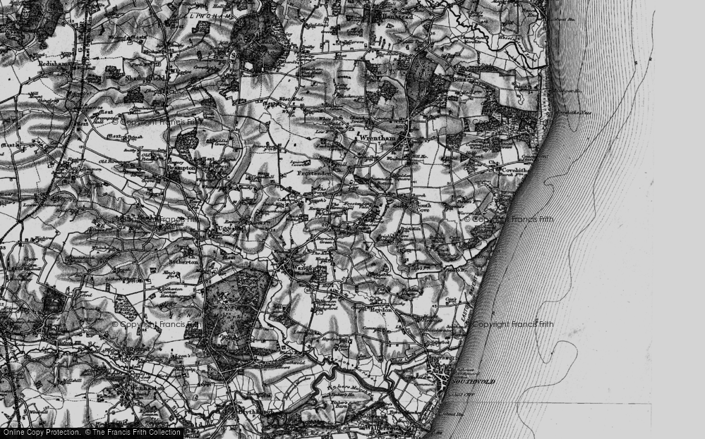 Old Map of Frostenden Corner, 1898 in 1898
