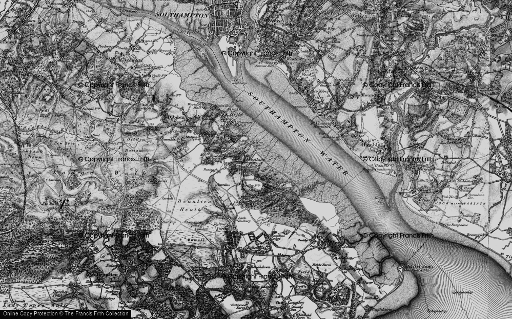 Old Map of Frostlane, 1895 in 1895