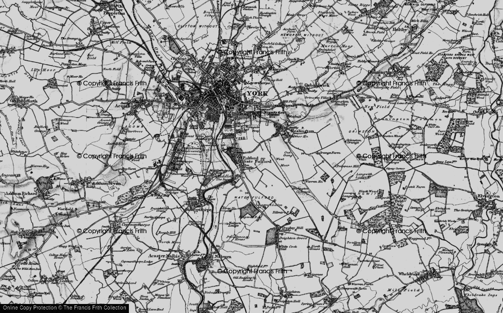 Old Map of Fulford, 1898 in 1898