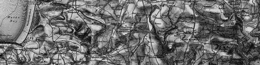 Old map of Fullabrook in 1898