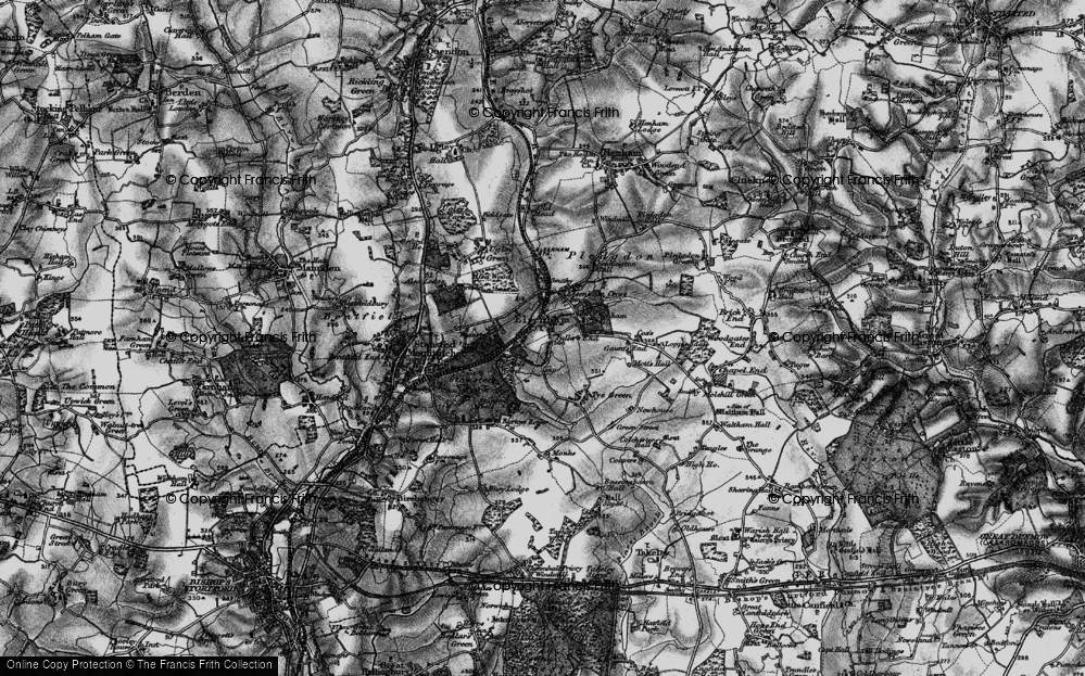 Old Map of Fuller's End, 1896 in 1896