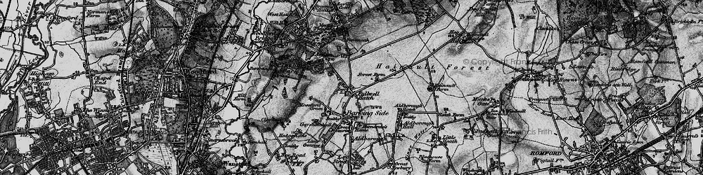 Old map of Fullwell Cross in 1896