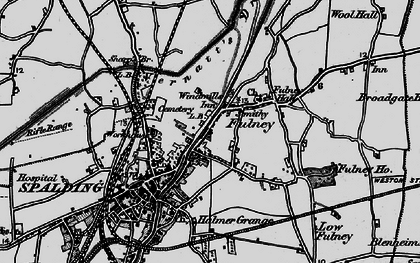 Old map of Fulney in 1898
