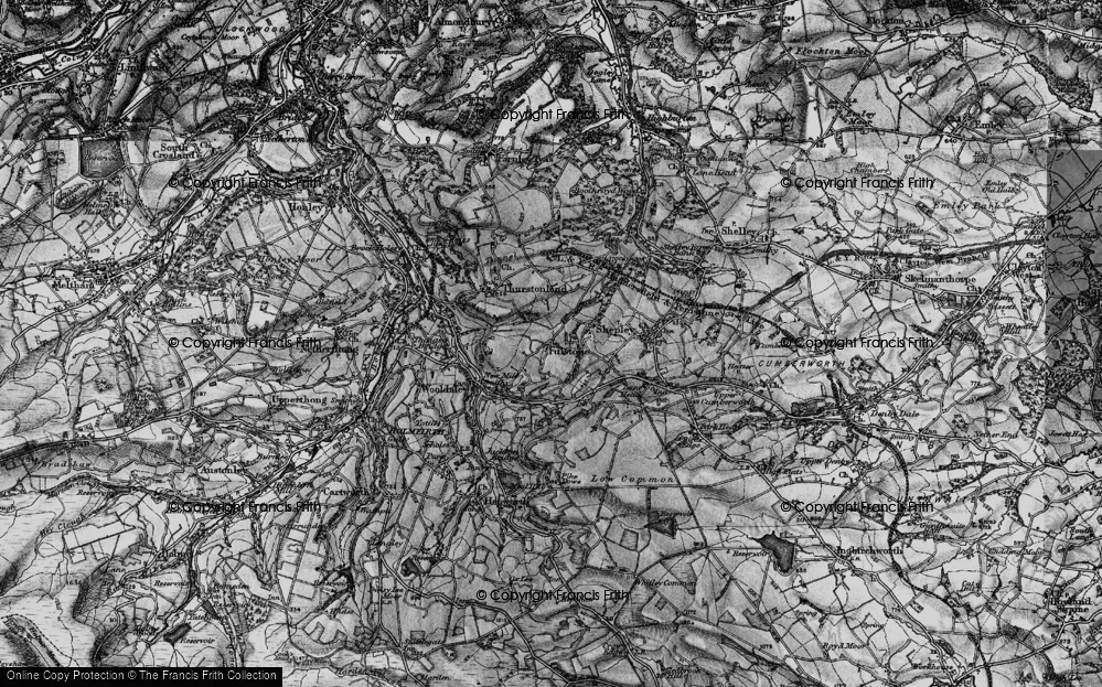 Old Map of Fulstone, 1896 in 1896
