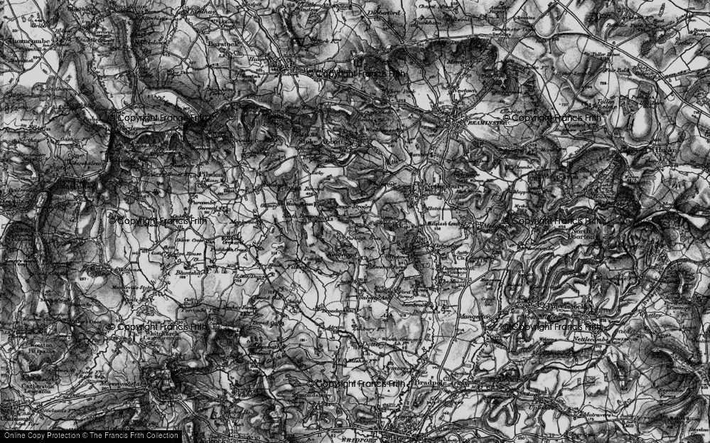 Old Map of Furleigh Cross, 1898 in 1898