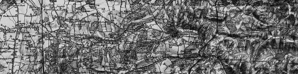 Old map of Furnace Wood in 1895