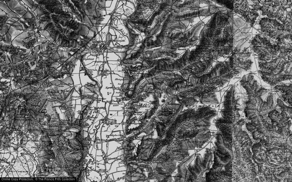 Old Map of Furze Hill, 1895 in 1895
