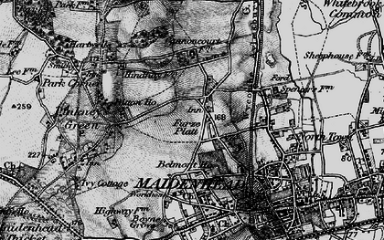 Old map of Furze Platt in 1895