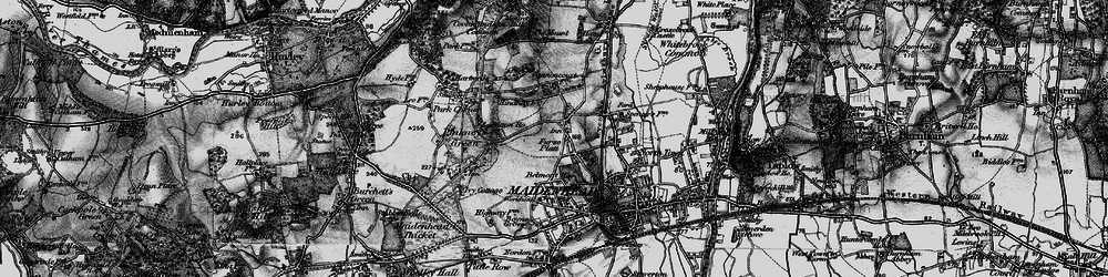 Old map of Furze Platt in 1895