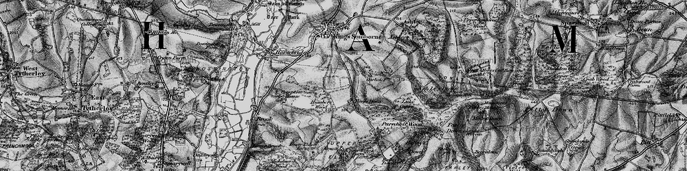 Old map of Furzedown in 1895