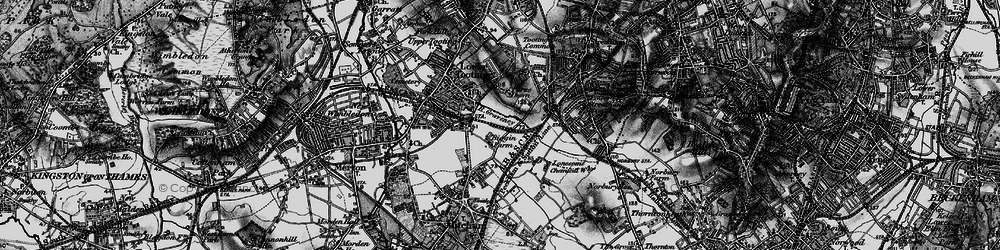 Old map of Furzedown in 1896