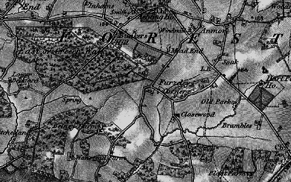 Old map of Furzeley Corner in 1895