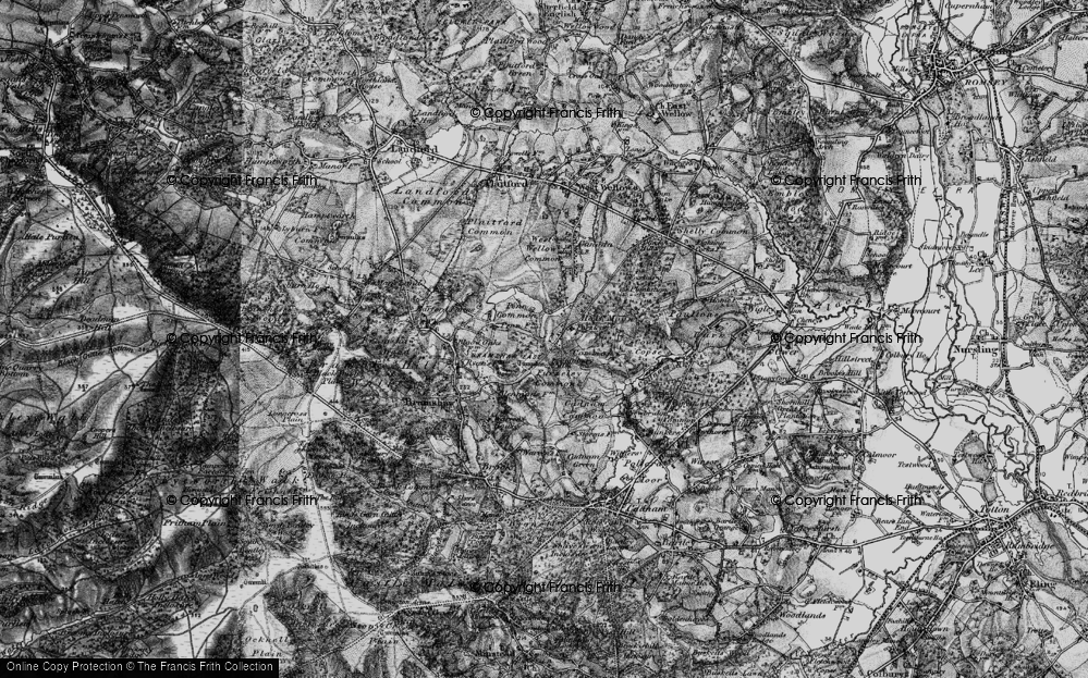 Old Map of Furzley, 1895 in 1895