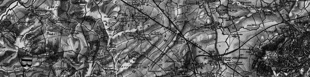 Old map of Furzton in 1896