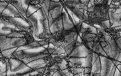Old map of Fyfield in 1895