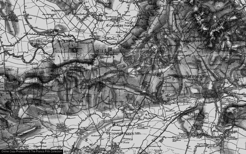Old Map of Fyfield, 1895 in 1895