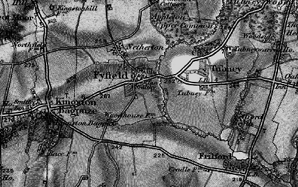 Old map of Fyfield in 1895