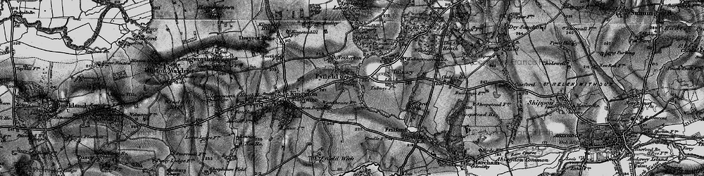 Old map of Fyfield in 1895