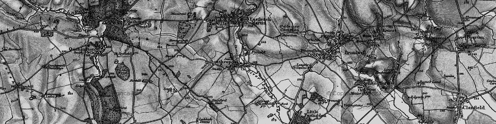 Old map of Fyfield in 1896