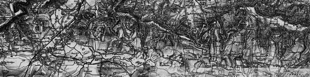 Old map of Fyning in 1895