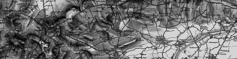 Old map of Buckland Warren in 1895