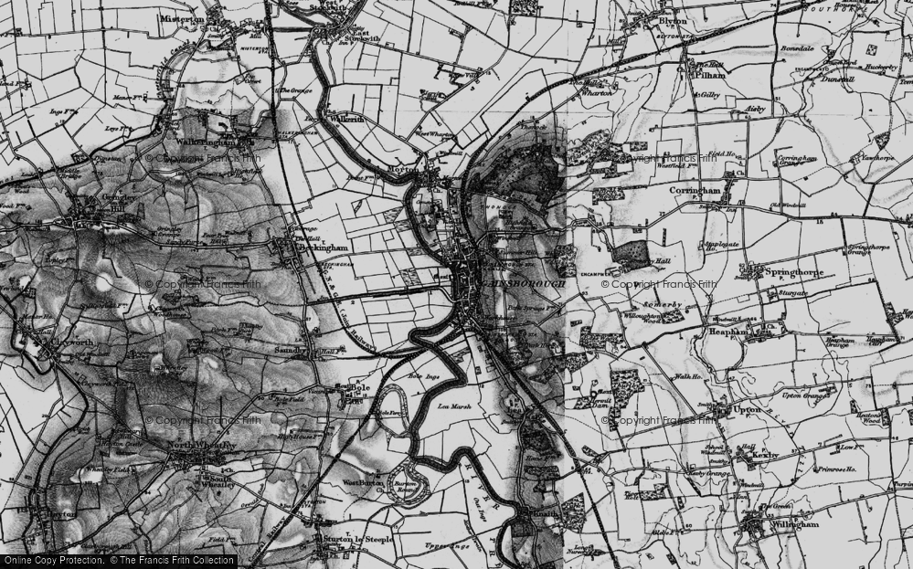 Old Map of Gainsborough, 1895 in 1895