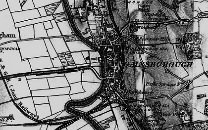 Old map of Gainsborough in 1895