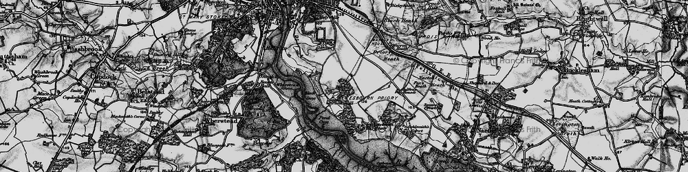Old map of Gainsborough in 1896