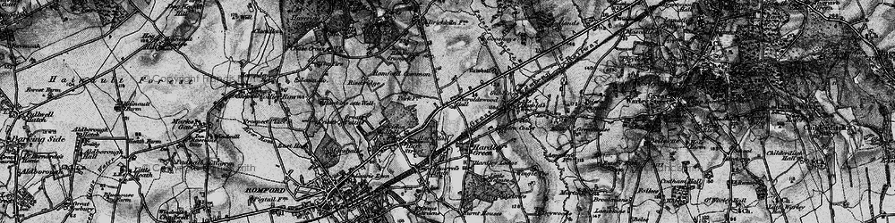 Old map of Gallows Corner in 1896