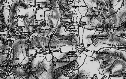 Old map of Gallows Green in 1895
