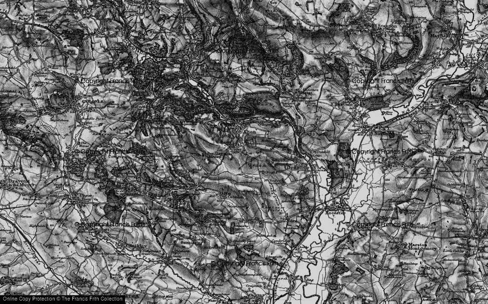 Old Map of Gallows Green, 1897 in 1897