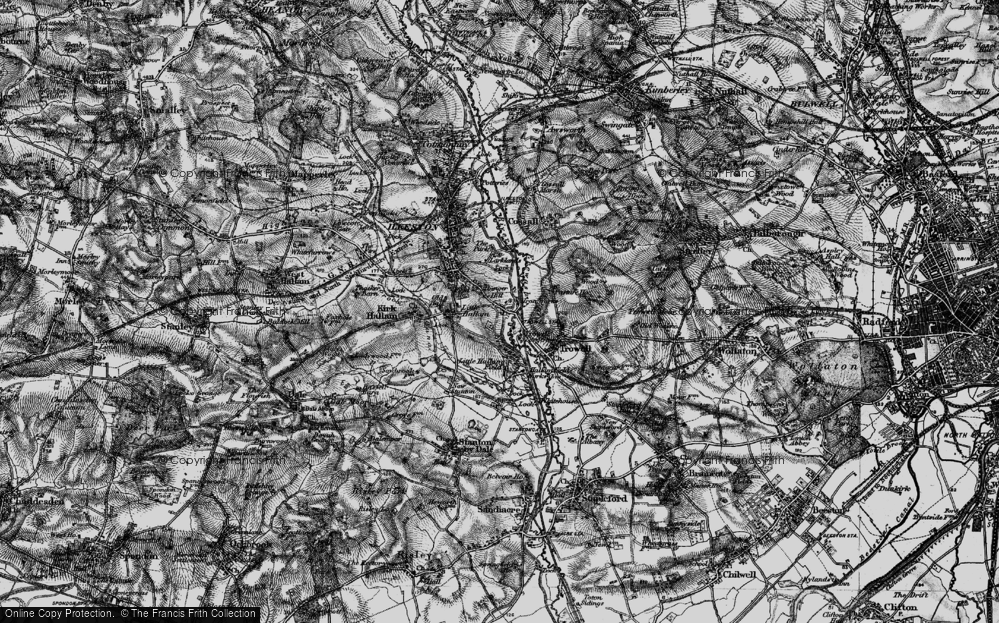 Old Map of Gallows Inn, 1895 in 1895