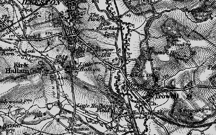 Old map of Gallows Inn in 1895