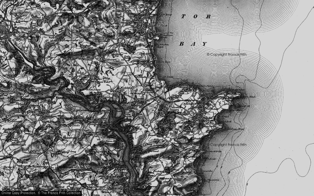 Old Map of Historic Map covering Brim Hill in 1898