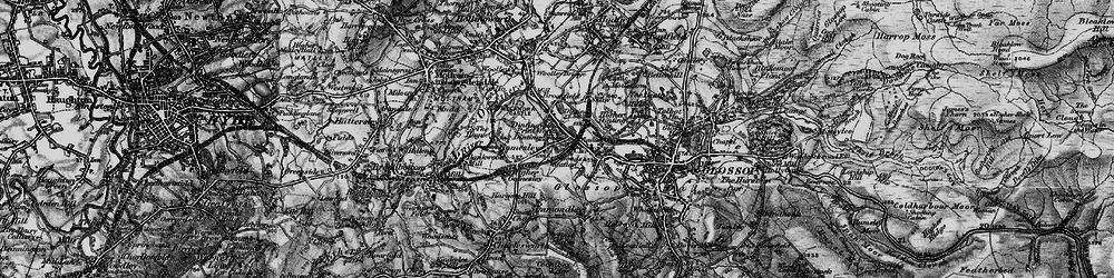 Old map of Dinting Vale in 1896