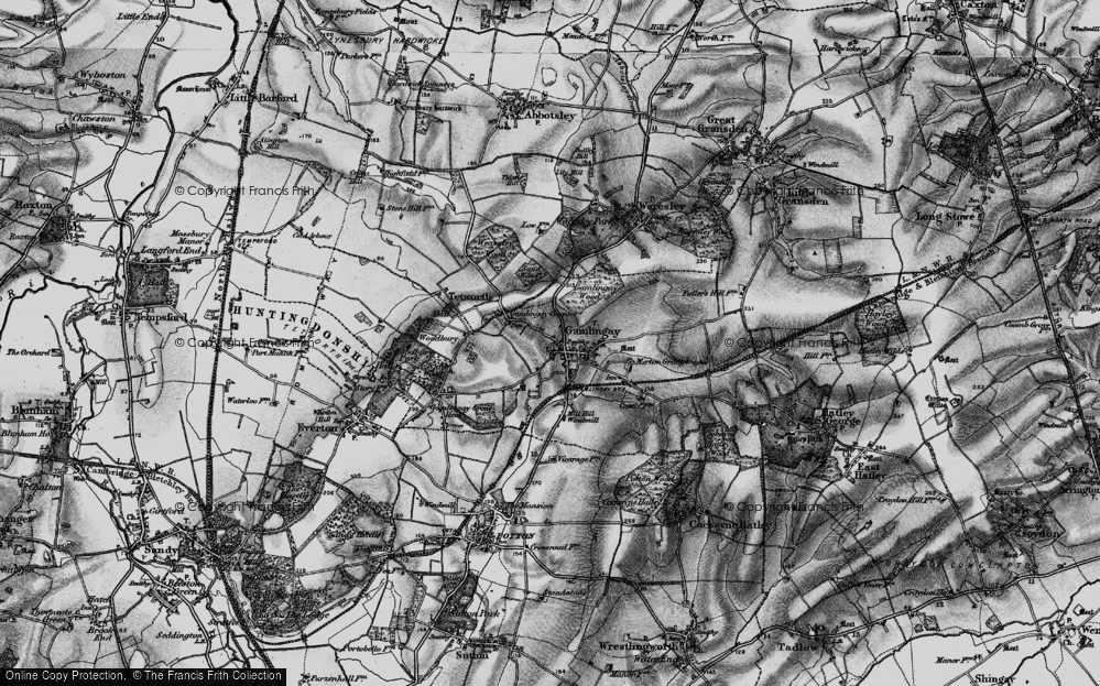 Old Map of Gamlingay, 1896 in 1896