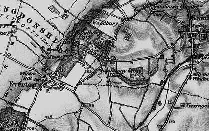 Old map of Gamlingay Great Heath in 1896