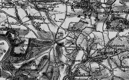 Old map of Gammaton Moor in 1895