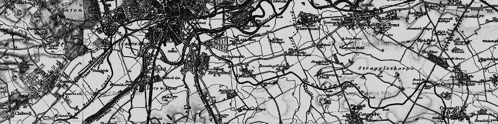 Old map of Gamston in 1899