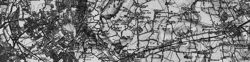 Old map of Gants Hill in 1896