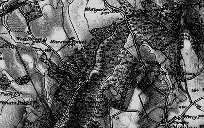 Old map of Gare Hill in 1898