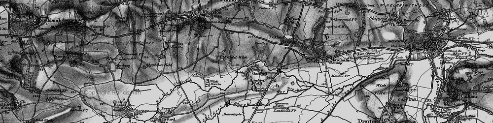 Old map of Garford in 1895