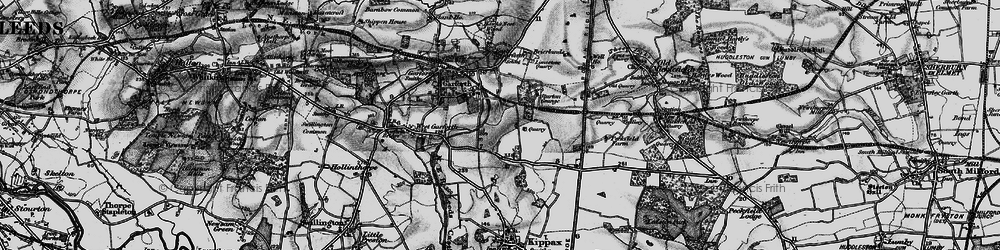 Old map of Garforth in 1896