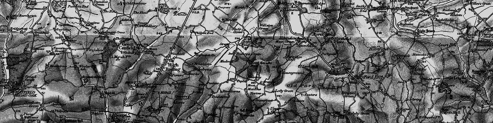 Old map of Barnfield in 1896