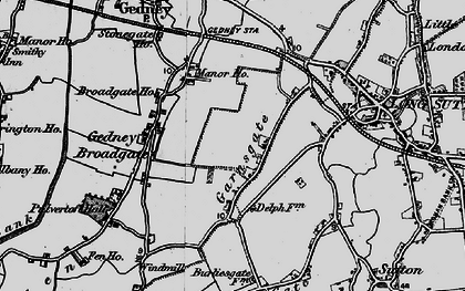 Old map of Garnsgate in 1898