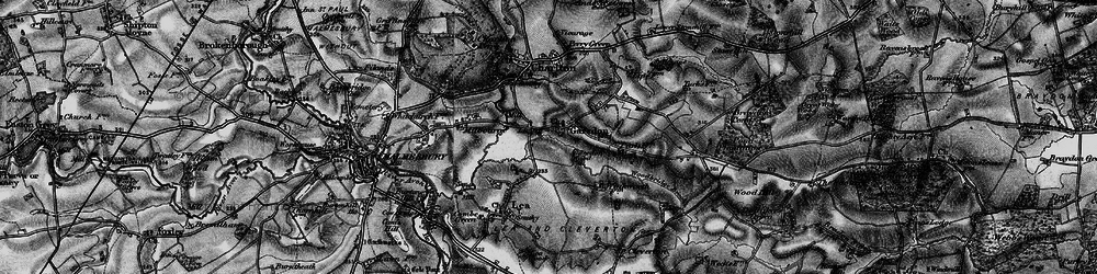 Old map of Garsdon in 1896