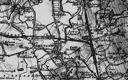 Old map of Garstang in 1896